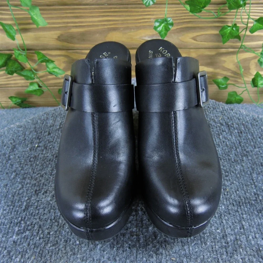 Kork-Ease Black Leather Mules - Picture 2 of 7